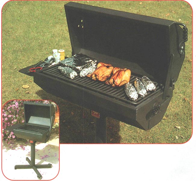 Covered Grills with 360° Rotation for Heat & Smoke Control Park & Rec