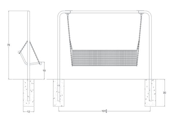 Commercial Grade Bench Swing | 20 Year Warranty | 6' Seat