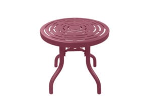 Patio Table - Burgundy, Laser Cut Steel