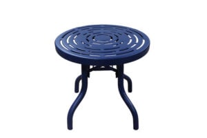 Patio Table - Blue, Laser Cut Steel