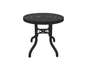 patio table with laser cut tabletop