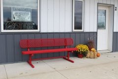 poly-vinyl coated metal portable outdoor bench