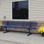 poly-vinyl coated metal portable outdoor bench