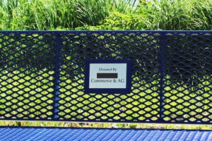 sublimated ink plaque on plastisol coated backrest