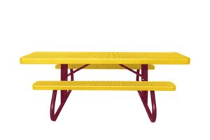 8' ADA Free Standing Picnic Table | Perforated Steel