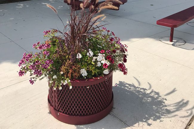 round planter