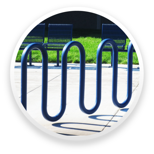 Commercial Bike Racks PolyVinyl Coated 20 Year Warranty