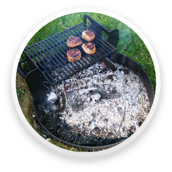 Commercial Fire Rings with Cooking Grate HeavyDuty ADA Compliant