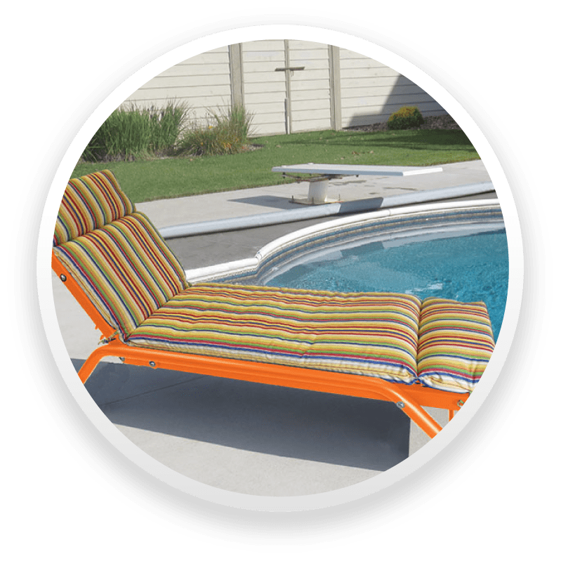 Orange pool chair