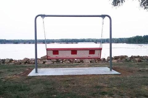 Commercial Outdoor Bench Swings - Plastisol Coated Metal