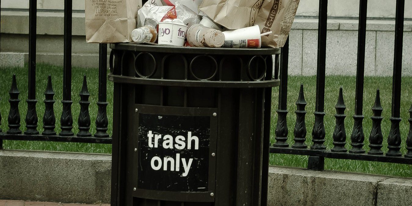 Overflowing Trash Can