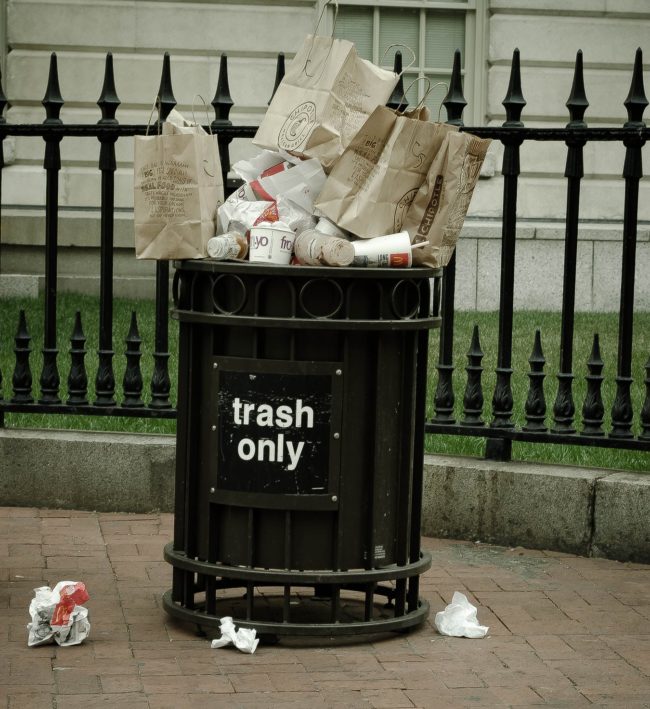 Overflowing Trash Can