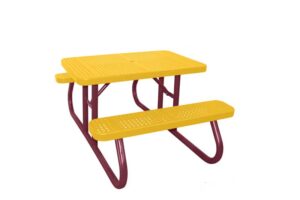 4' Free Standing Picnic Table | Perforated Steel