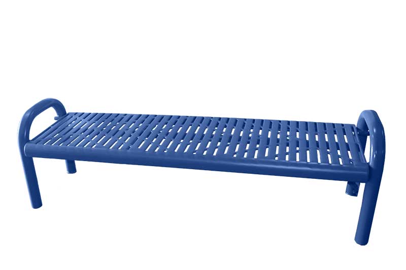 6' In Ground Grand Contour Park Bench | Laser Cut Steel