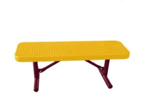4' Free Standing Supreme Park Bench | Perforated Steel