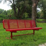 park bench is 100% plastisol coated