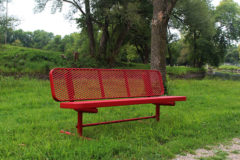 park bench is 100% plastisol coated