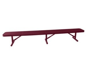 10' Free Standing Supreme Park Bench | Perforated Steel