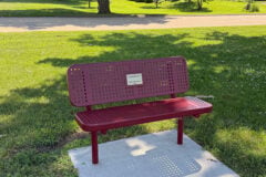 supreme memorial in-ground bench