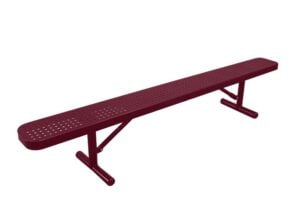 8' Free Standing Champion Park Bench | Perforated Steel