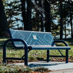 memorial bench, in-ground