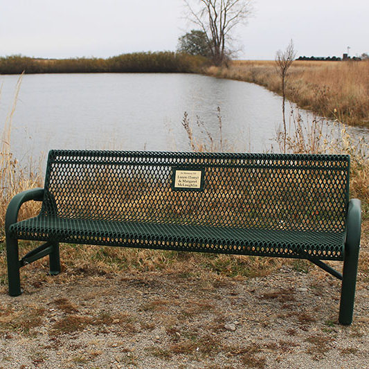 6' contoured memorial bench