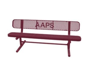 6' Free Standing Champion Custom Park Bench with Backrest | Expanded Metal