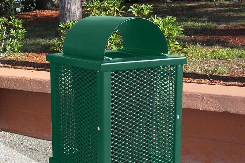 arch lid garbage can