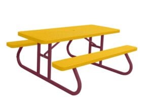 6' Free Standing Picnic Table | Expanded Metal
