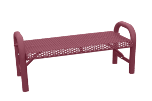 4' Free Standing Grand Contour Park Bench | Expanded Metal