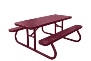 6' Free Standing Picnic Table | Perforated Steel