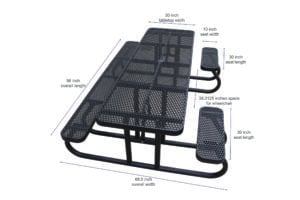 accessible picnic table dimensions