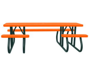 8' ADA Side-Entry Free Standing Picnic Table | Perforated Steel