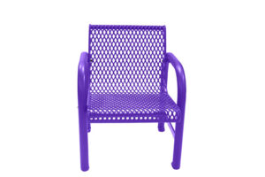 patio chair with expanded metal designed ergonomic seat