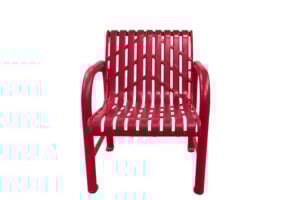 Patio Chair - Red, Laser Cut Steel