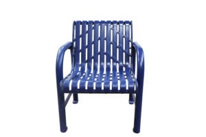 Patio Chair - Blue, Laser Cut Steel
