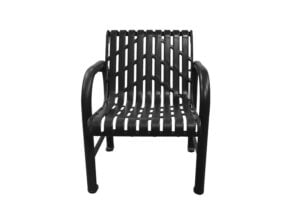 Patio Chair - Black, Laser Cut Steel