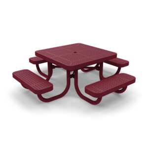 3' Square Kids Free Standing Picnic Table | Perforated Steel