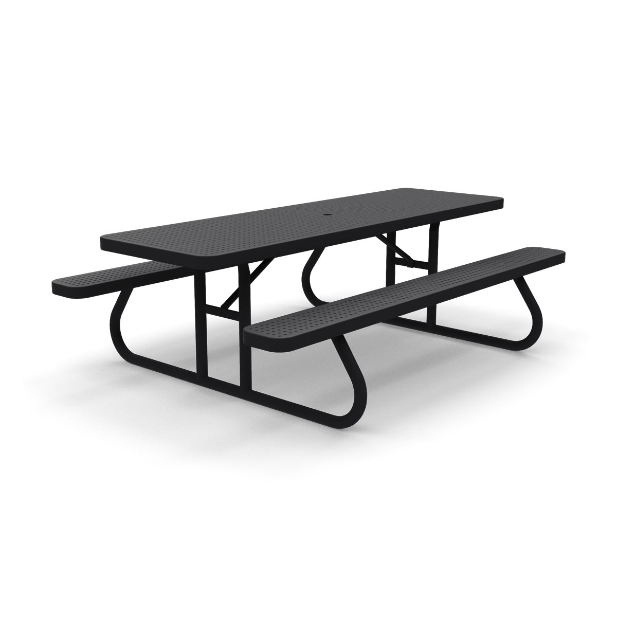 8' Free Standing Picnic Table | Perforated Steel