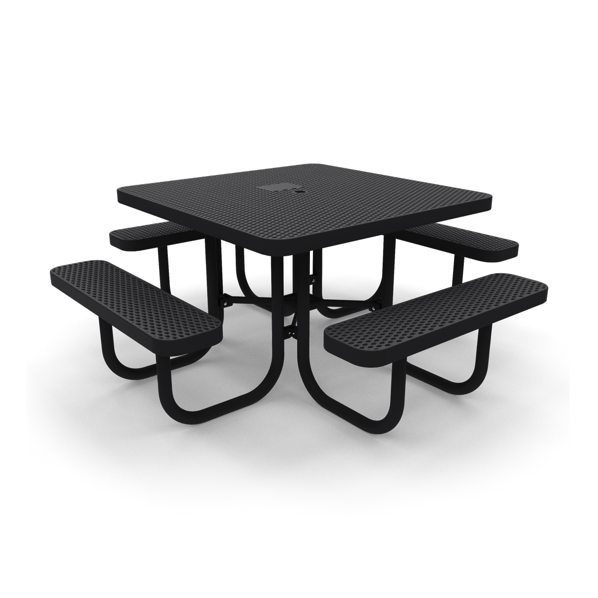 4' Square Free Standing Memorial Picnic Table | Expanded Metal