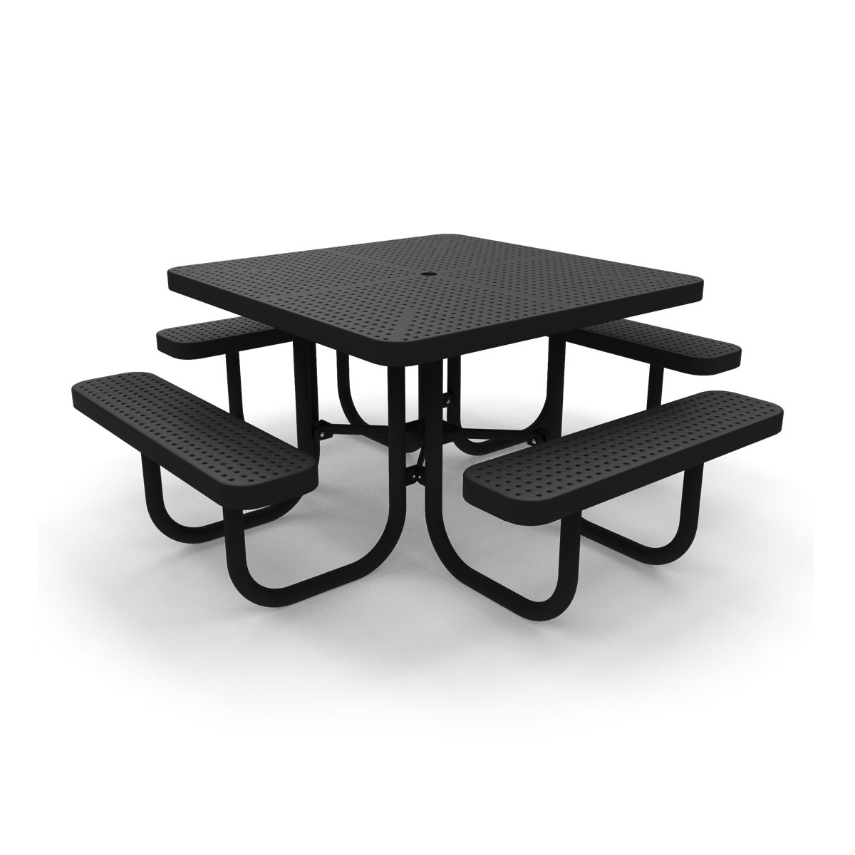 4' Square Free Standing Picnic Table | Perforated Steel