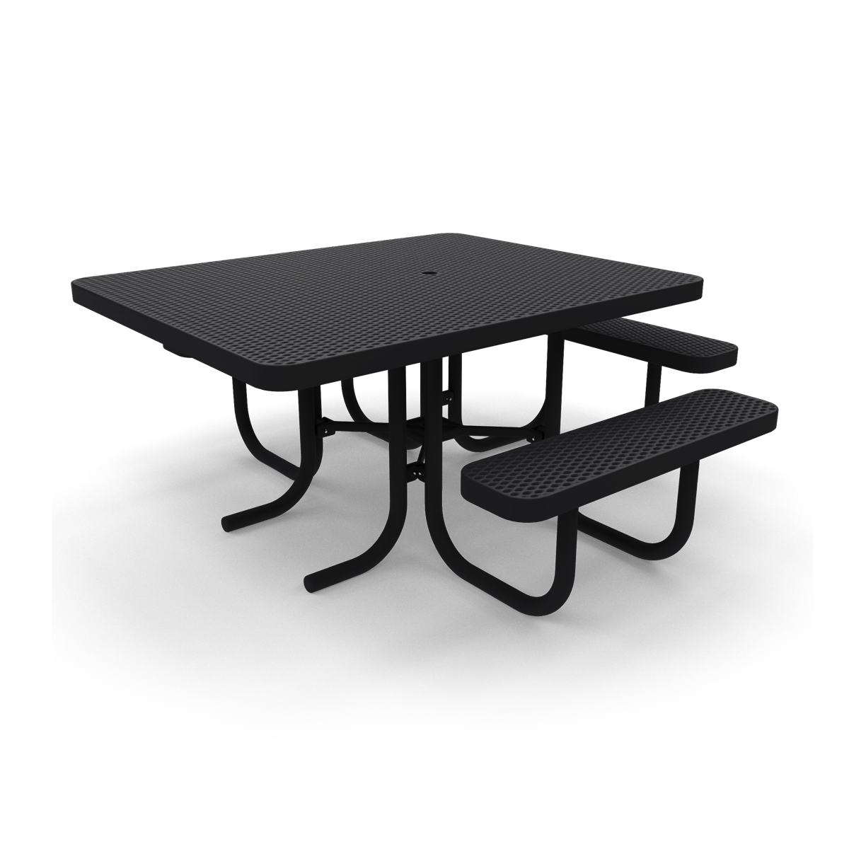 4' Square ADA Free Standing Picnic Table | Expanded Metal