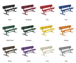 6′ Memorial Bench | Free Standing | Expanded Metal Design | 10″ Seat Depth color options