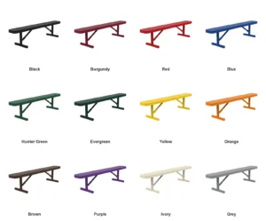 6′ Bench | Free Standing | Expanded Metal Design | 10″ Seat Depth color options