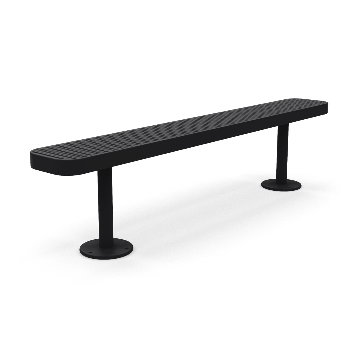 6' Surface Mount Champion Park Bench | Expanded Metal