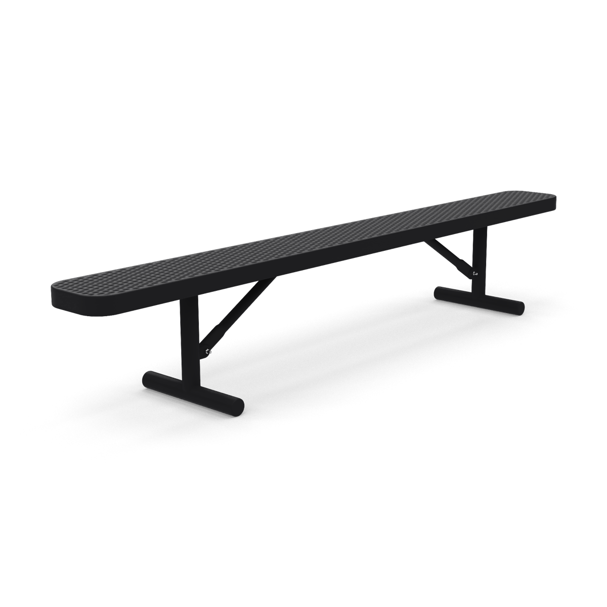 8' Free Standing Champion Park Bench | Expanded Metal