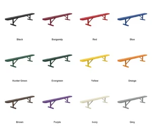 8′ Bench | Free Standing | Expanded Metal Design | 10″ Seat Depth color options