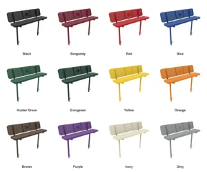 6′ Memorial Bench | Direct Bury |  Expanded Metal Design | 15″ Seat Depth color options
