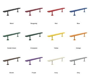 8′ Surface Mount Champion Park Bench | Perforated Steel — Color Options