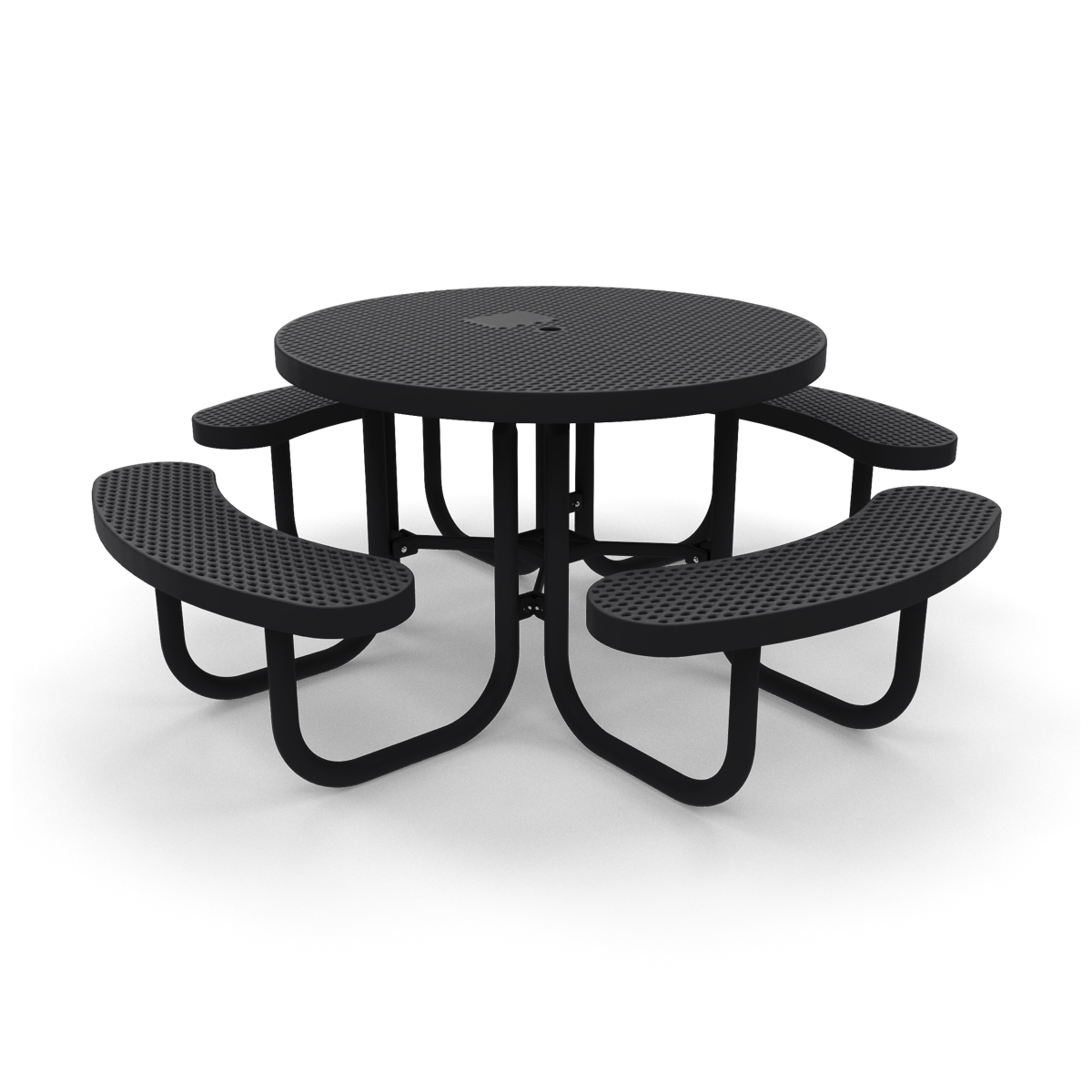 4' Round Free Standing Memorial Picnic Table | Expanded Metal